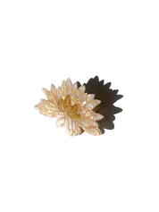Hand-painted Waterlily Flower Claw Hair Clip | White