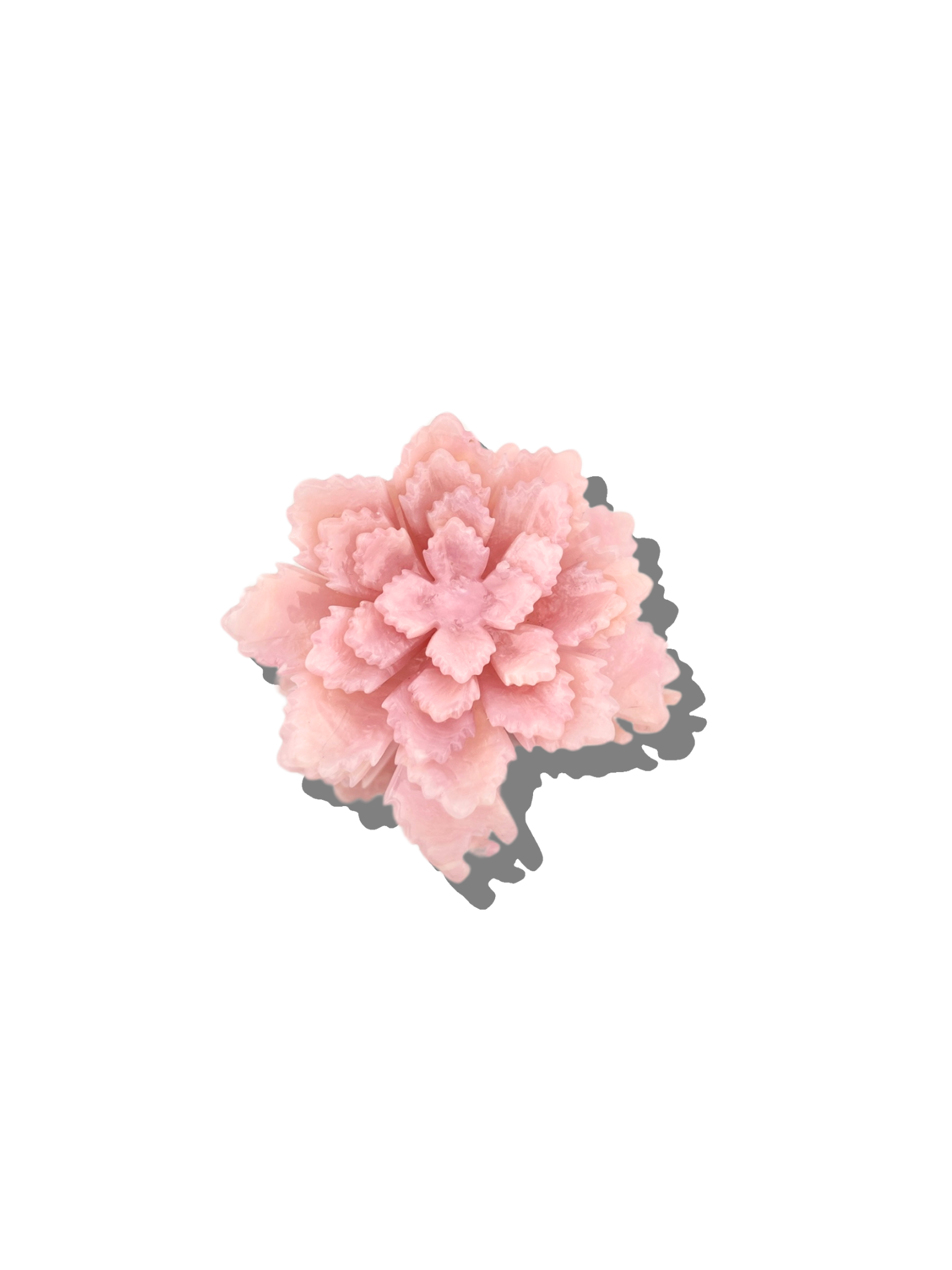 Hand-Painted Origami Peony Flower Hair Clip | Pink