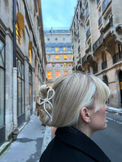 Ballet Bow Acetate Claw Clip | Pearl