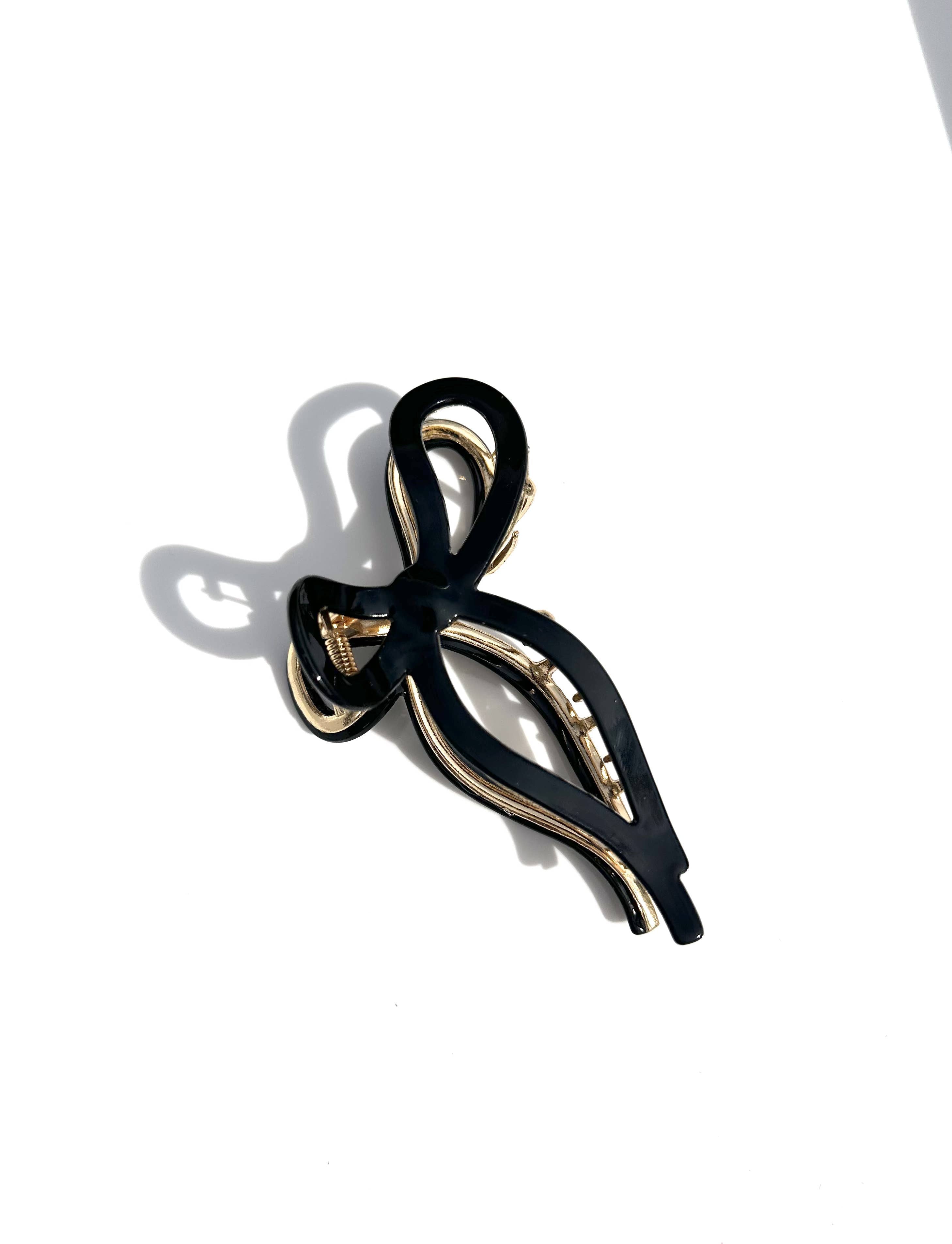 Ballet Bow Acetate Claw Clip | Black