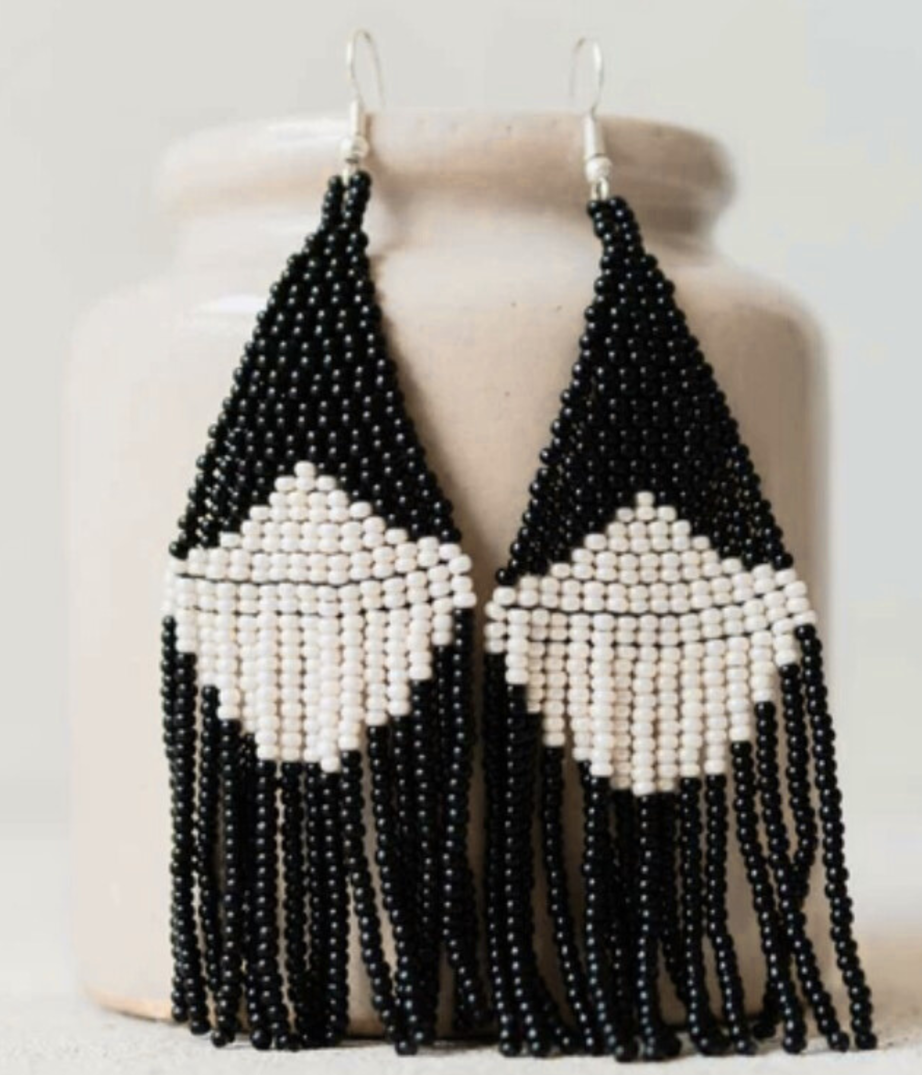 Beaded Fringe Earrings | Concha