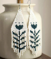 Beaded Fringe Earrings | Flor
