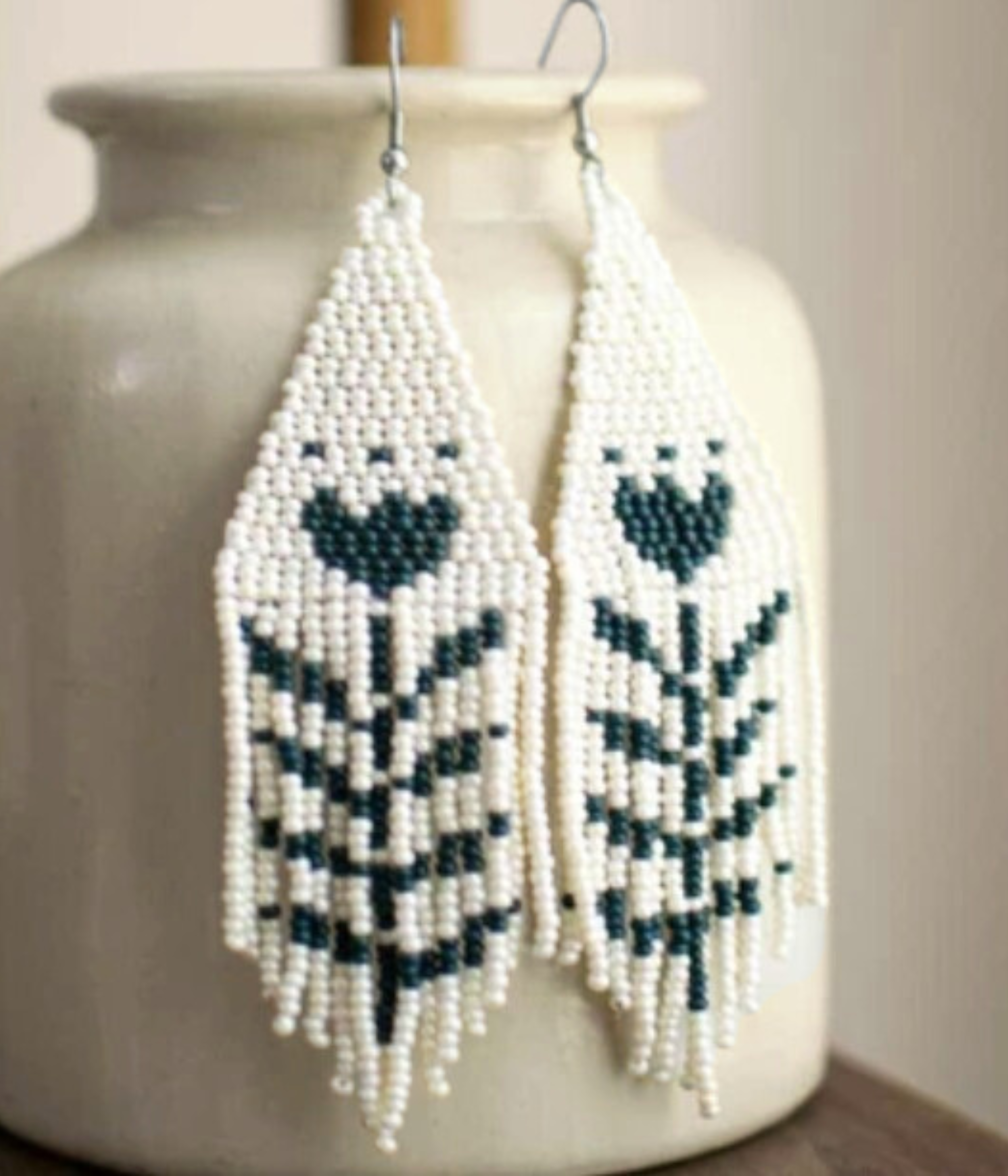 Beaded Fringe Earrings | Flor