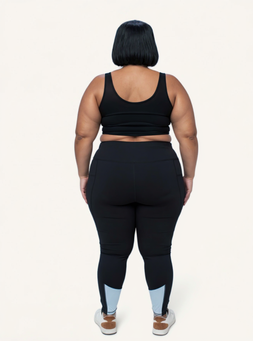 Bra-Free Waist Length Crop | Black