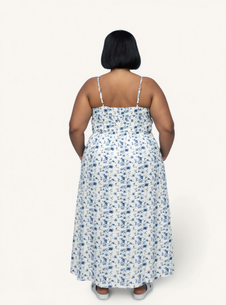 Short Tie Waist Dress | Summer Blue