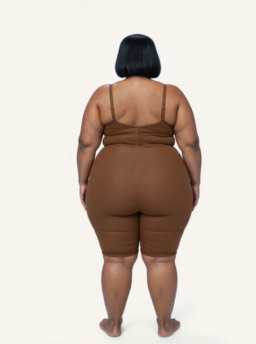 Mid-Thigh Shapewear Bodysuit | Ella Nude