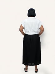 Oversized Crop Shirt | Off-white