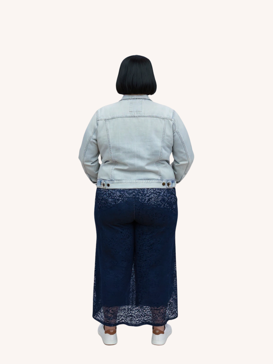 Gianna Stretch Lace Mermaid Maxi Skirt | Navy