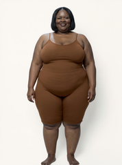 Mid-Thigh Shapewear Bodysuit | Ella Nude