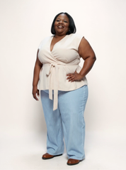 Power Moves Short Sleeve Top | Neutral Beige