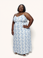 Short Tie Waist Dress | Summer Blue