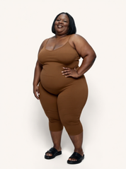 Mid-Thigh Shapewear Bodysuit | Ella Nude