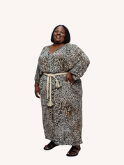 Maxine Kaftan | Metallic Leopard