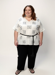 Hanna Top | Block Printed Silk