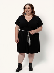 Short Gathered Dress | Black