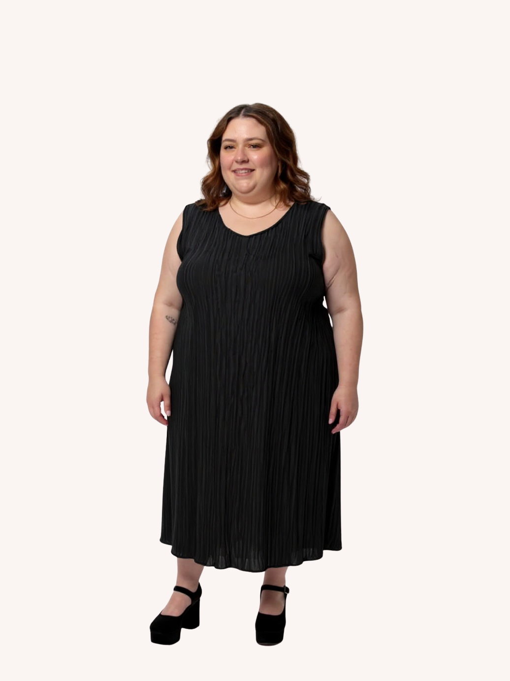 Jaya Pleated Dress | Black