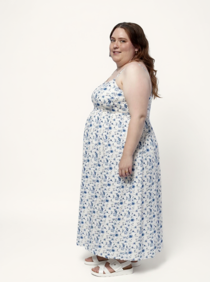 Short Tie Waist Dress | Summer Blue