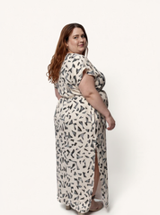 Gathered Maxi Dress with Side Slits | Mosaic