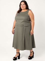 Boxy Crop Top | Dark Green