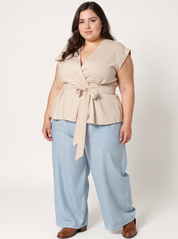 Power Moves Short Sleeve Top | Neutral Beige