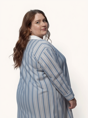 Mia Oversized Shirt Dress | Multi Stripe