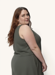 Boxy Crop Top | Dark Green