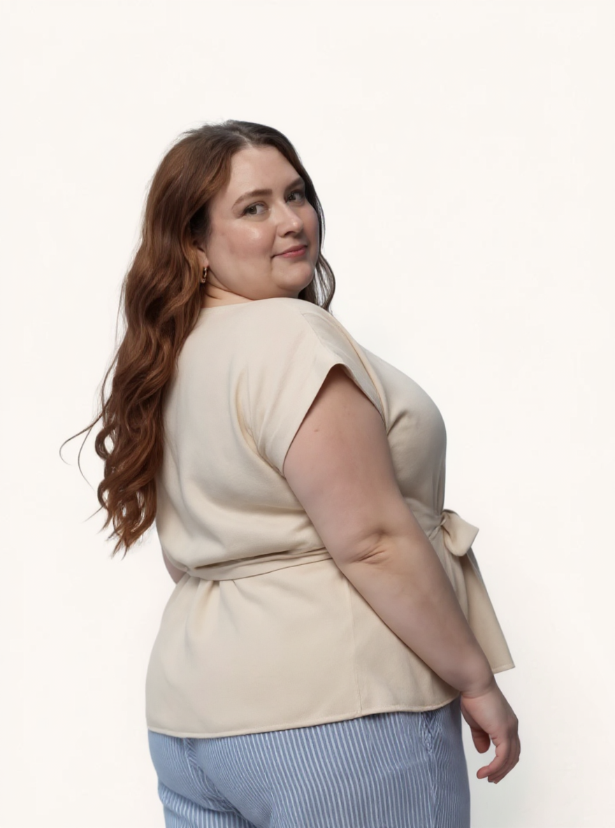 Power Moves Short Sleeve Top | Neutral Beige