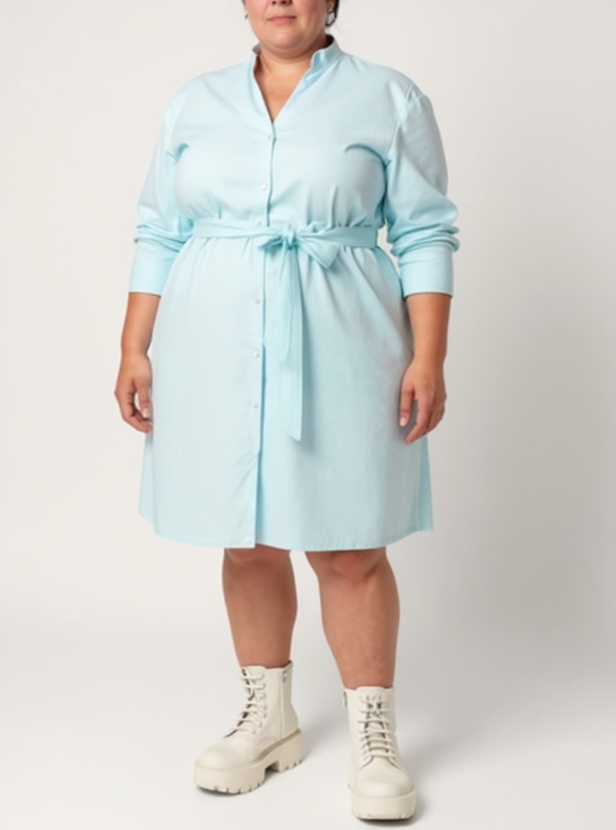 Short Tie Waist Dress | Summer Blue