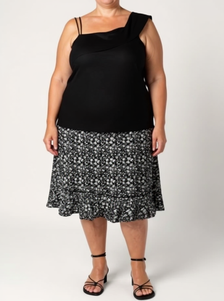 The Wandering Wave Top | Black