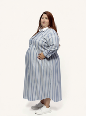 Mia Oversized Shirt Dress | Multi Stripe