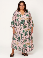 Denni Weekend Dress | Blush Palm