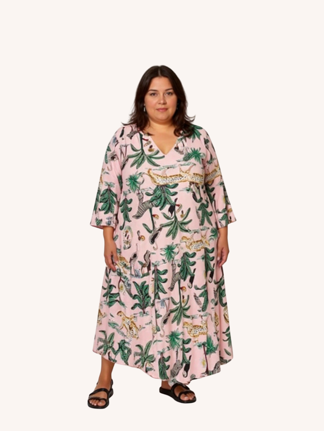 Denni Weekend Dress | Blush Palm