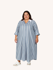 Mia Oversized Shirt Dress | Multi Stripe