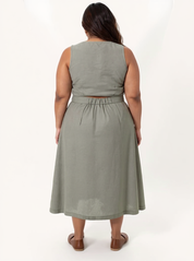 Boxy Crop Top | Dark Green