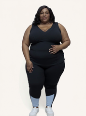 Bra-Free Waist Length Crop | Black