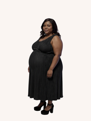 Jaya Pleated Dress | Black