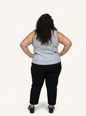 Front-tie Top | Linen Stripes