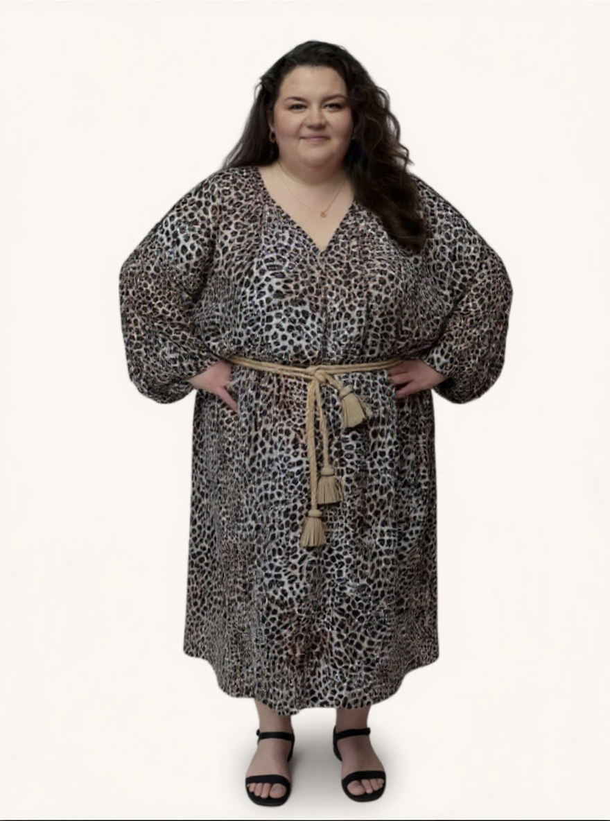 Maxine Kaftan | Metallic Leopard