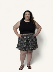 Boxy Crop Top | Black