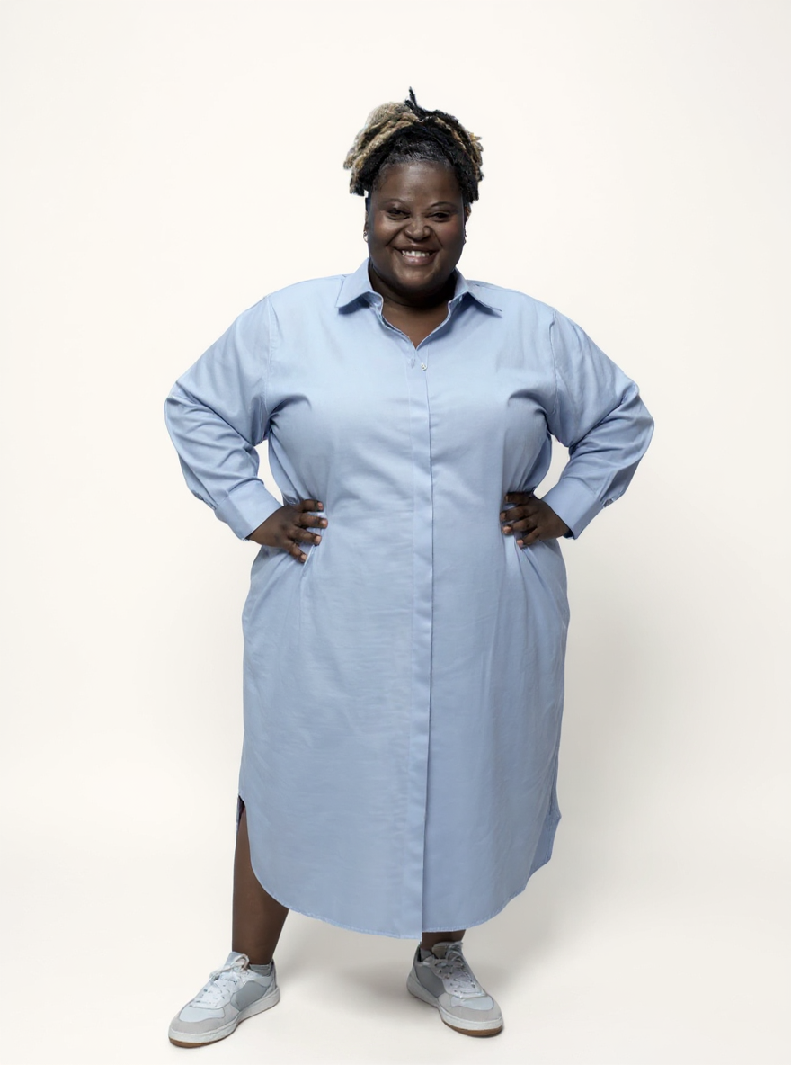 Mia Oversized Shirt Dress | Light Blue