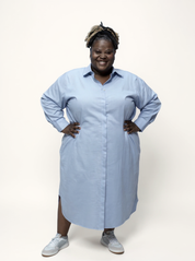 Mia Oversized Shirt Dress | Light Blue