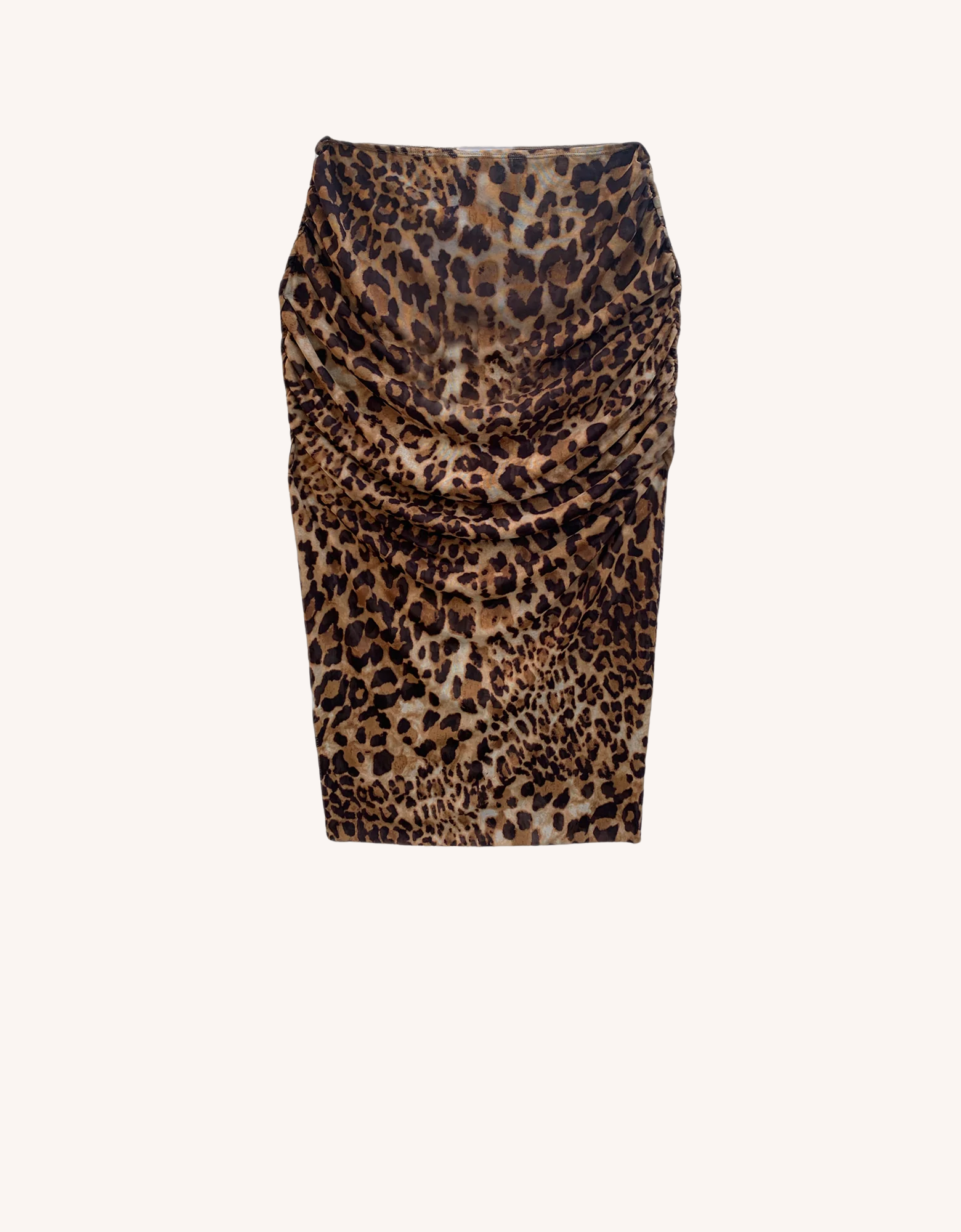 Deana Ruched Mesh Skirt | Fierce Leopard