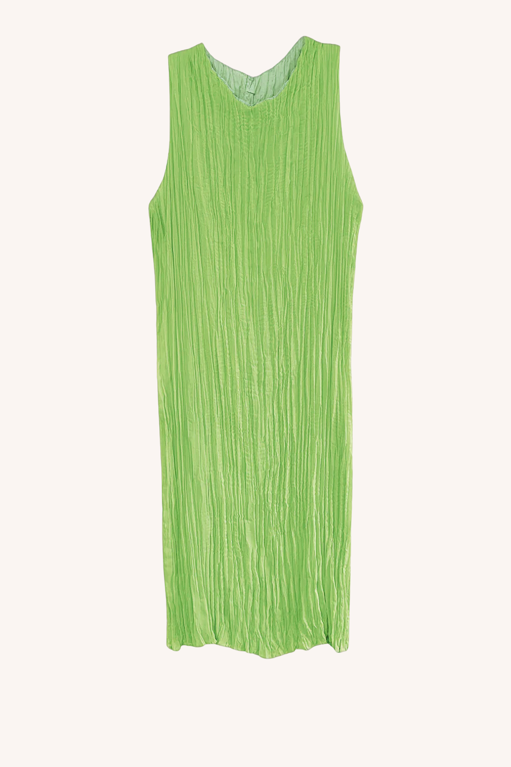 Jaya Pleated Dress | Reversible Lime/Sage Green