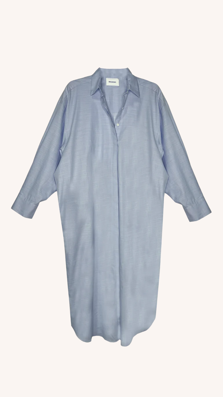 Mia Oversized Shirt Dress | Light Blue