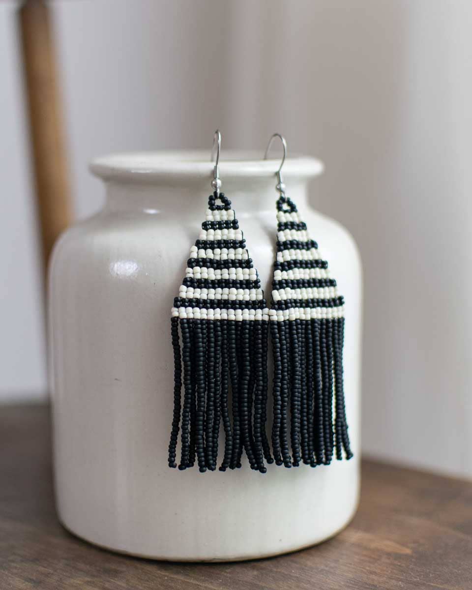 Beaded Fringe Earrings | Opuesta