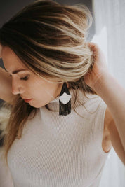 Beaded Fringe Earrings | Concha