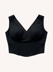 Bra-Free Waist Length Crop | Black