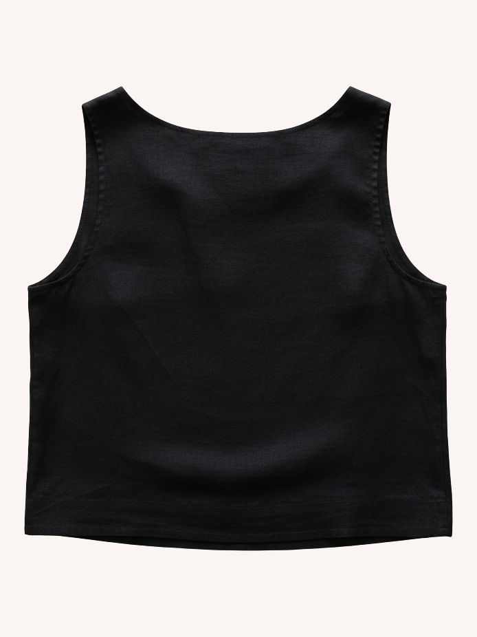 Boxy Crop Top | Black