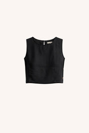 Boxy Crop Top | Black