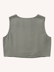 Boxy Crop Top | Dark Green